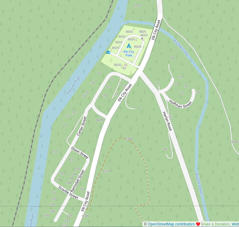 Map of Elk City area